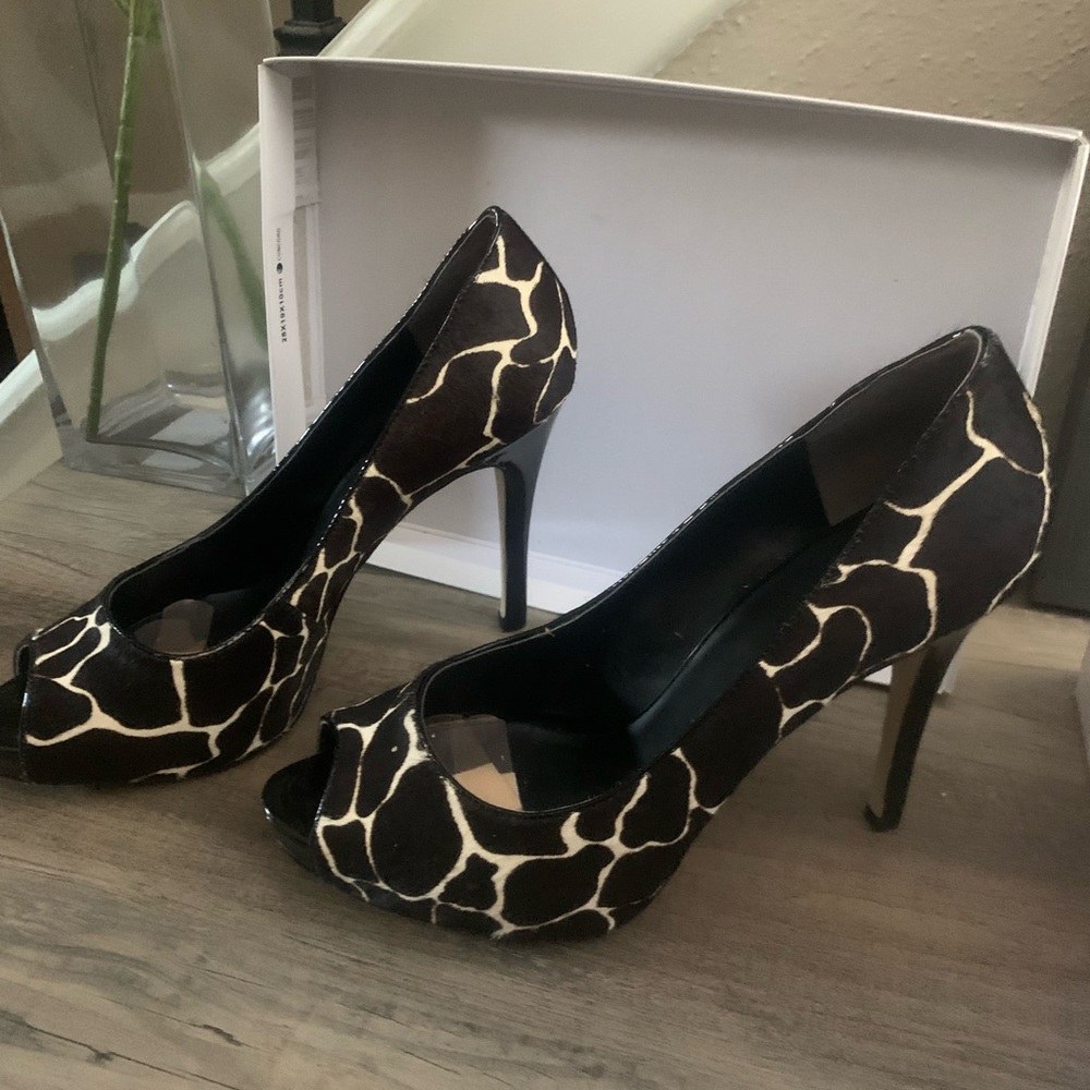 Nine West Animal Print Peep Toe Heels